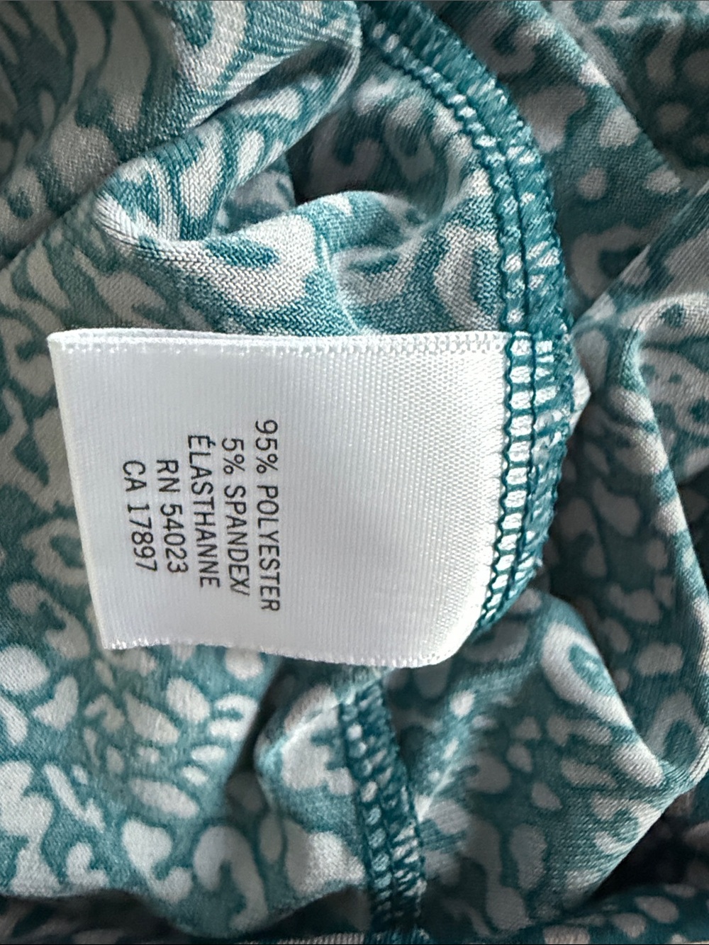 Banana Republic Teal Blue Leopard-Print Midi Dress with Tie Waist - Picture 5 of 5